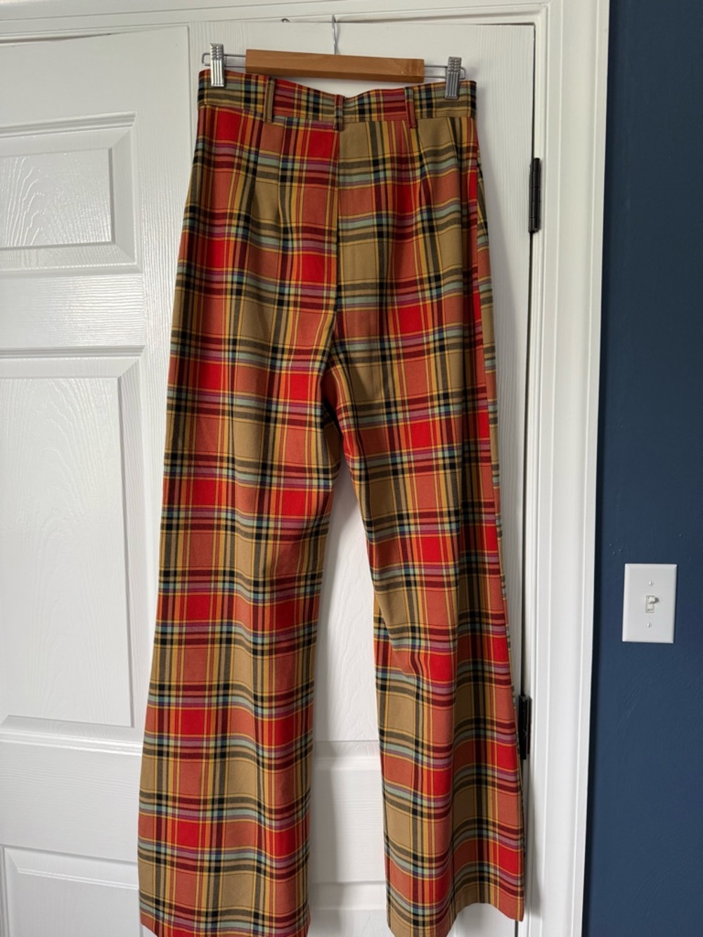 Free People Jules Plaid Trousers